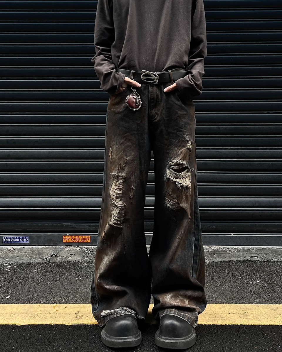 Dirty Street Denim Pants MXD0035 – KBQUNQ｜ファッション通販
