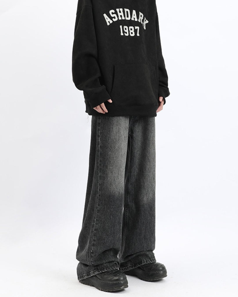 Black Loose Draped Straight Pants ASD0040 - KBQUNQ｜韓国メンズファッション通販サイト