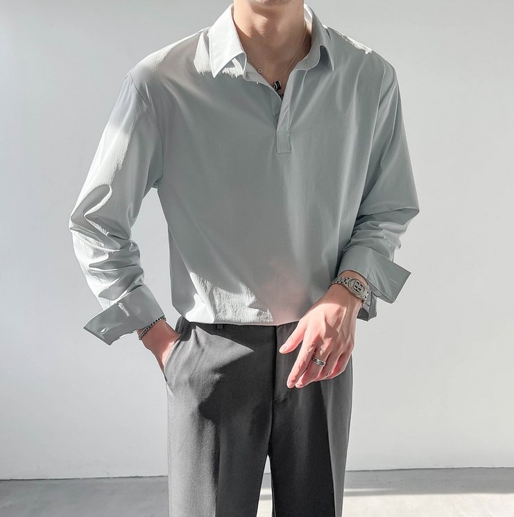 プルオーバー長袖シャツ【KBQ405】 - KBQUNQ｜韓国メンズファッション通販サイト