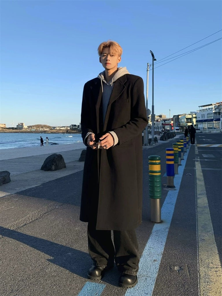 Korean Basic Long Coat ACT0008 - KBQUNQ｜ファッション通販