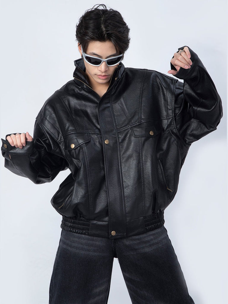 Leather jacket P1O0006 - KBQUNQ｜韓国メンズファッション通販サイト
