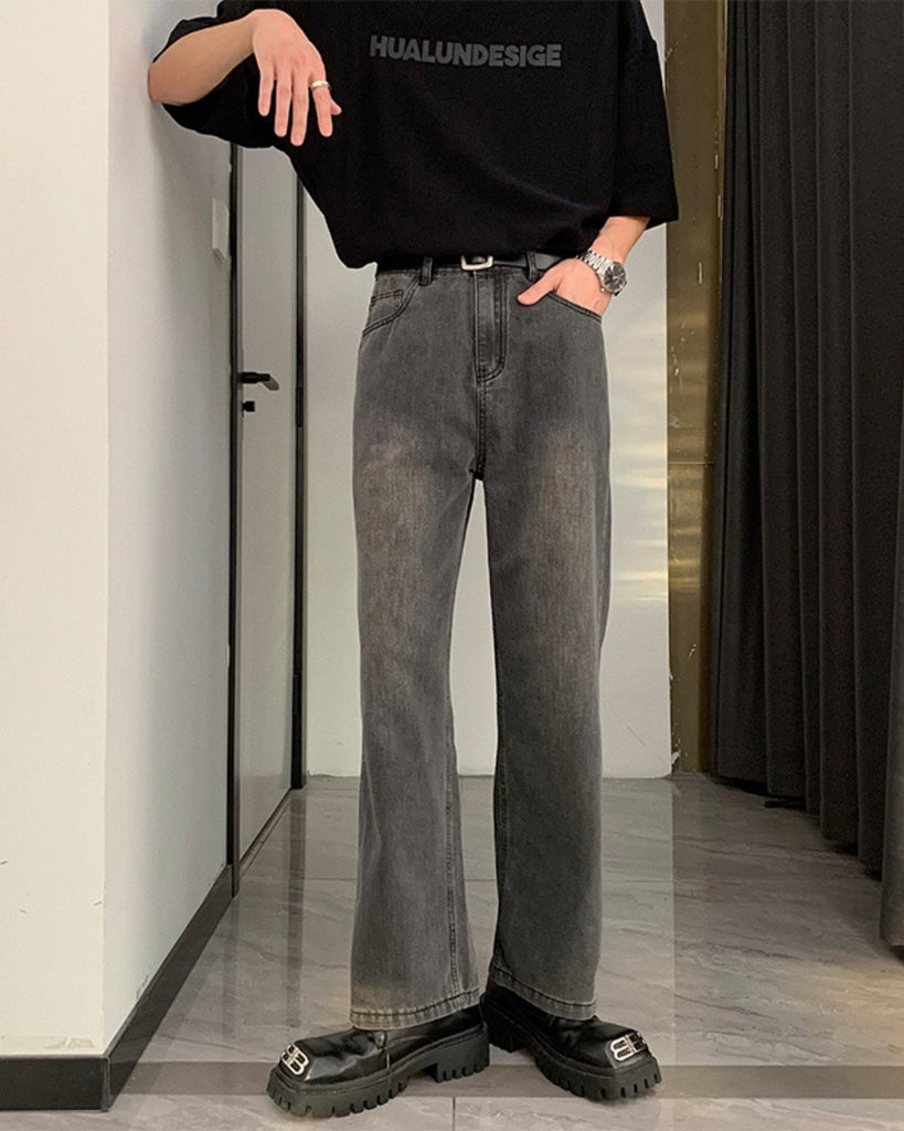 Loose Straight Wide Leg Pants HUD0046 - KBQUNQ｜韓国メンズファッション通販サイト