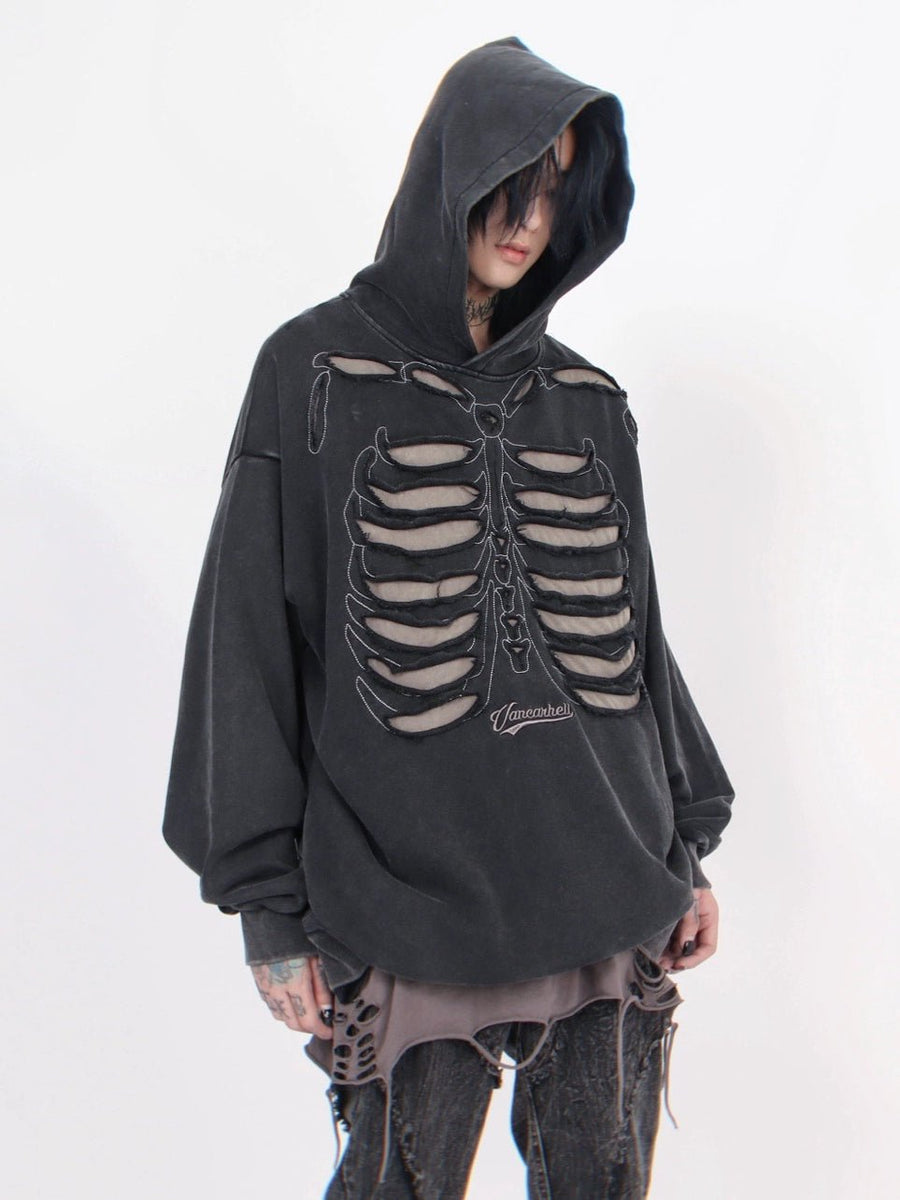 Punk Skeleton Big Hoodie MZS0006 – KBQUNQ｜ファッション通販