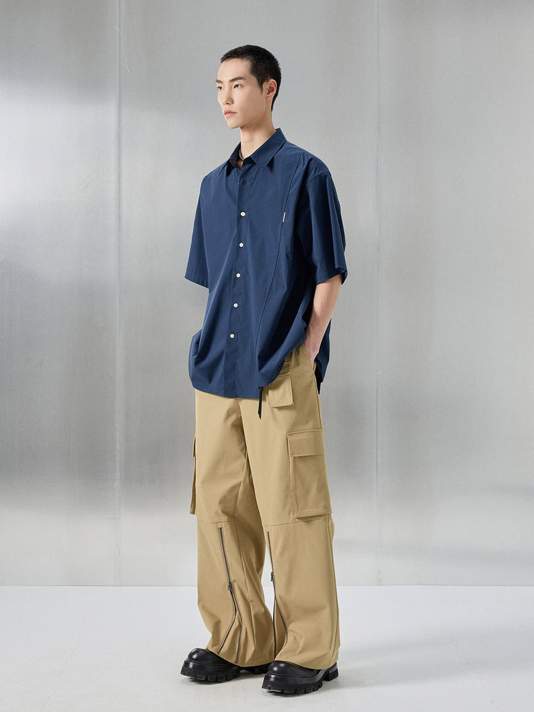 Retro Basic Short Sleeve Shirt NAS0011 - KBQUNQ｜韓国メンズファッション通販サイト