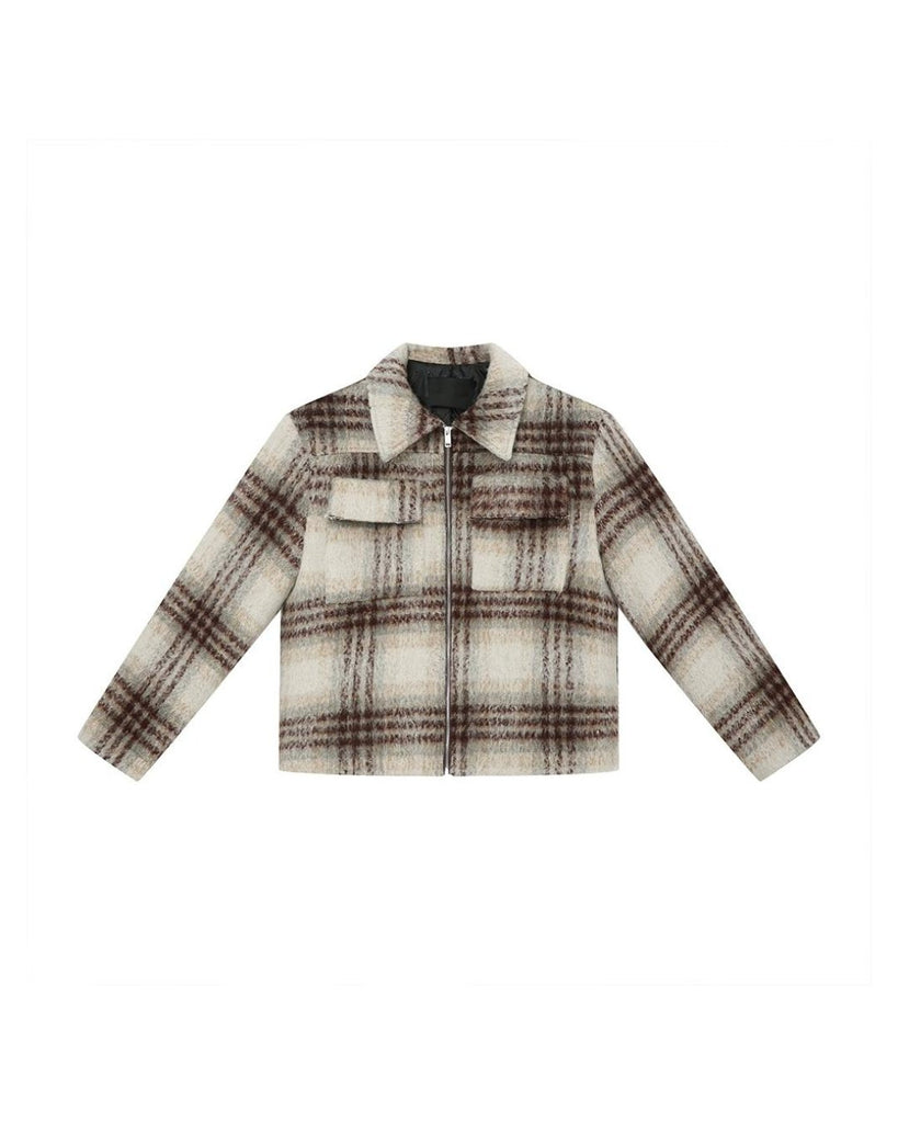 Retro Plaid Wool Jacket OYC0029 - KBQUNQ｜ファッション通販