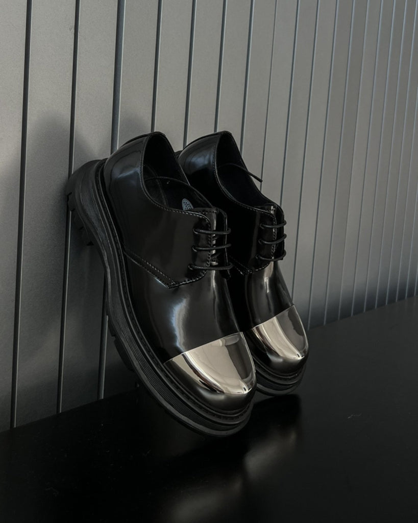 Silver Metal Platform Design Shoes TNS0081 - KBQUNQ｜韓国メンズファッション通販サイト