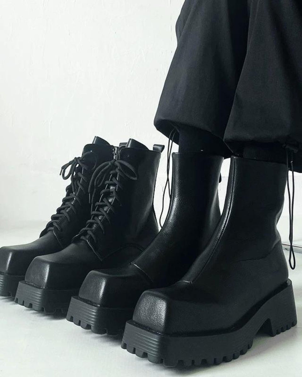 靴 Square toe boots square-toe-high-heel-boots-