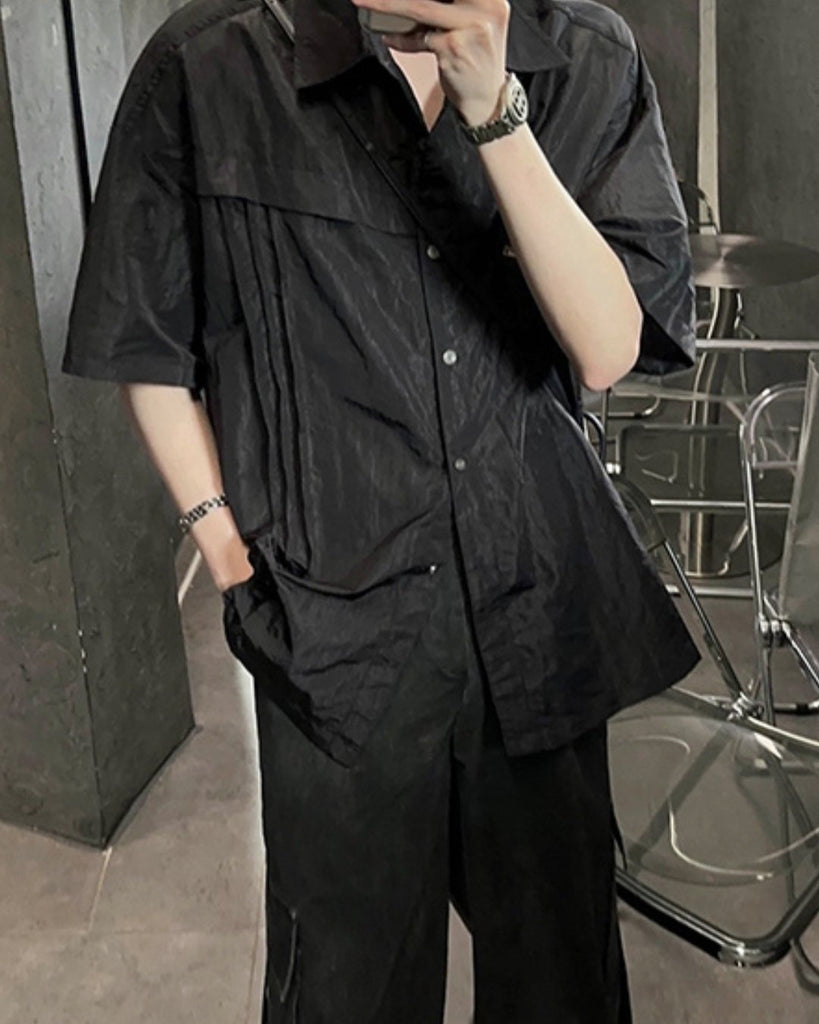 Summer Casual Lapel Shirt JMH0021 - KBQUNQ｜韓国メンズファッション通販サイト
