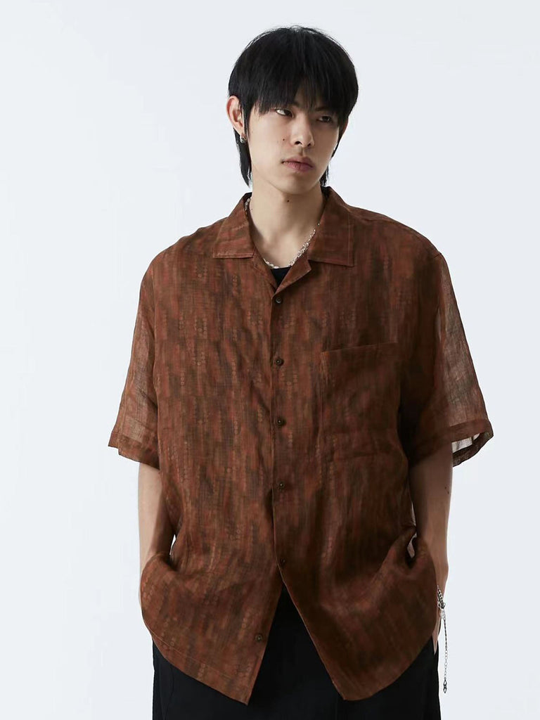 Vintage Sheer Shirt S410010 - KBQUNQ｜韓国メンズファッション通販サイト
