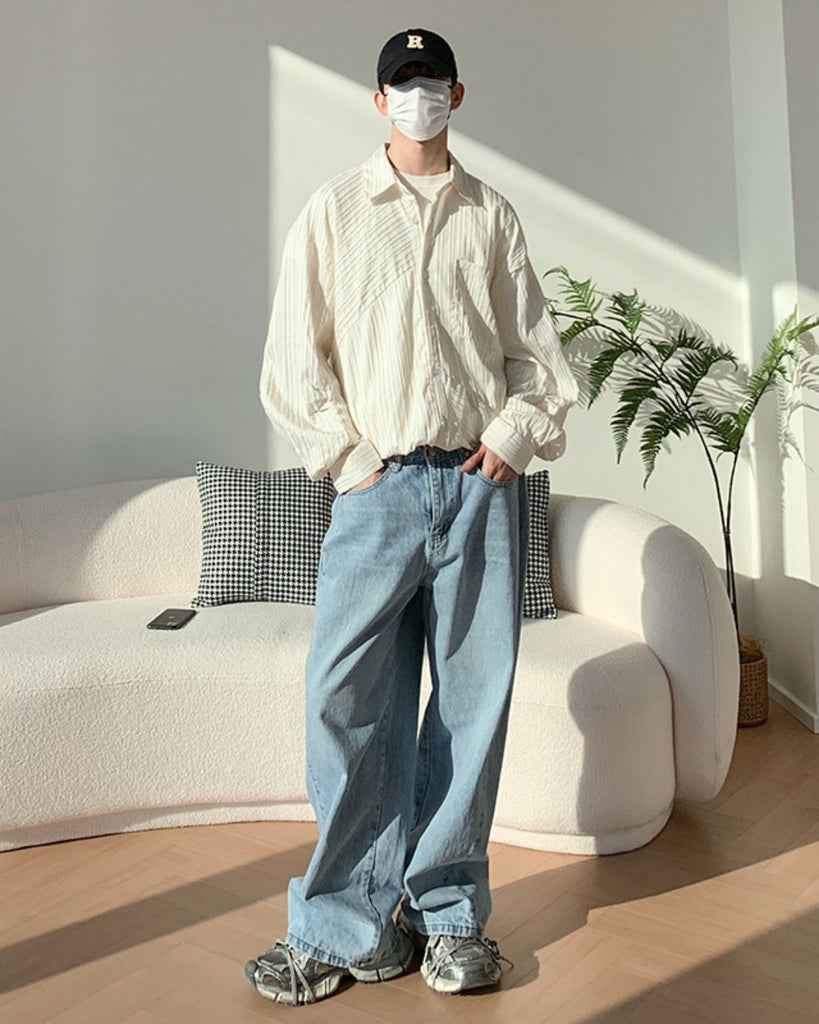 Vintage Wide Denim Pants BKC176 - KBQUNQ｜韓国メンズファッション通販サイト