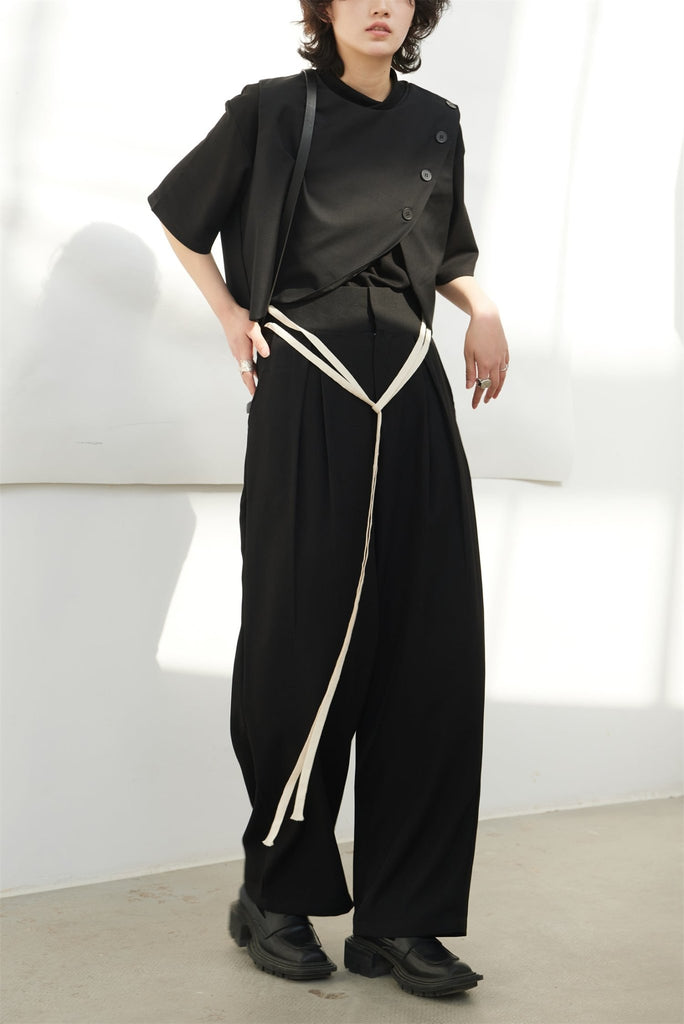 Wide High Waisted Pants SVN0006 - KBQUNQ｜韓国メンズファッション通販サイト