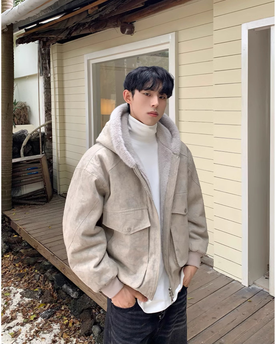 Fur Hood Fleece Jacket CBJ0105 – KBQUNQ｜ファッション通販