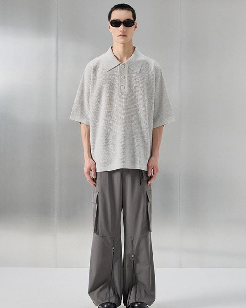 American Knit Short Sleeve Polo NAS0012 - KBQUNQ｜韓国メンズファッション通販サイト