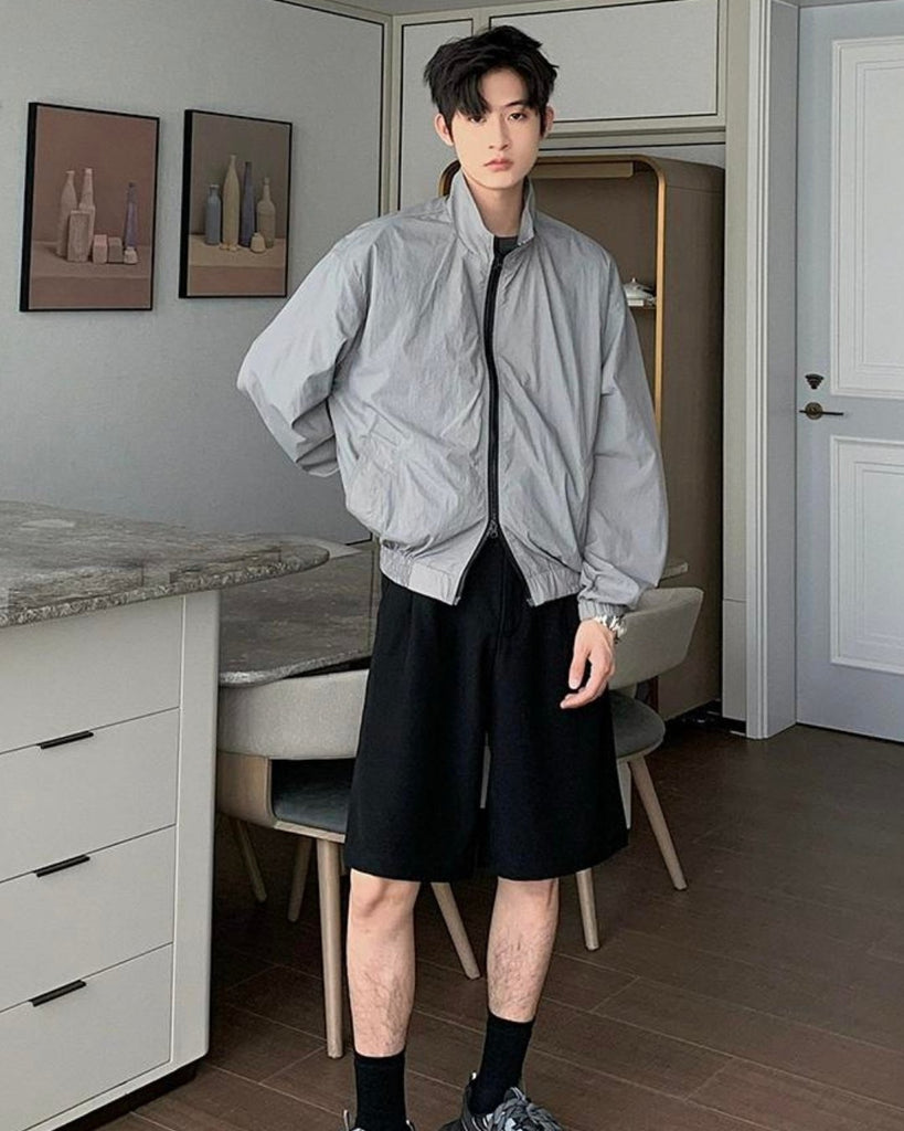 Basic Clean Nylon Jacket HUD0060 - KBQUNQ｜韓国メンズファッション通販サイト