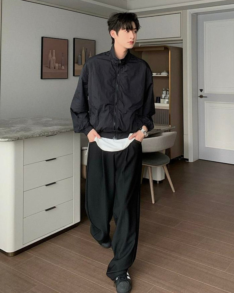 Basic Clean Nylon Jacket HUD0060 - KBQUNQ｜韓国メンズファッション通販サイト