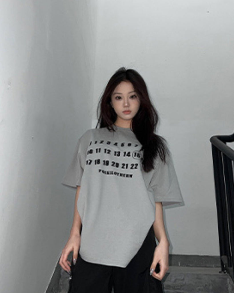 Basic Letter Print T-Shirt PLT0032 - KBQUNQ｜韓国メンズファッション通販サイト