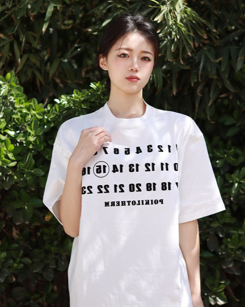 Basic Letter Print T-Shirt PLT0032 - KBQUNQ｜韓国メンズファッション通販サイト