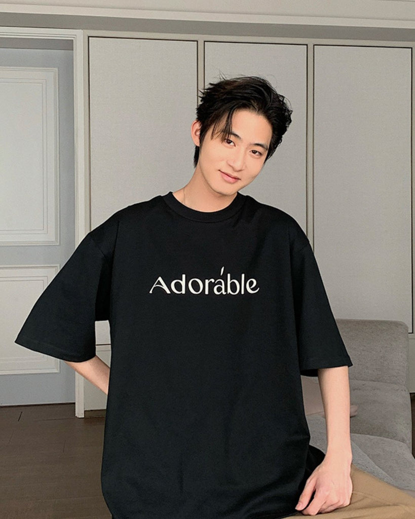 Basic Logo T-Shirt HUD0043 - KBQUNQ｜韓国メンズファッション通販サイト