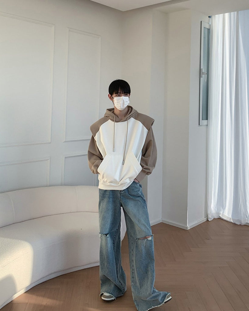 BICOLOR HOODIE BKC0134 - KBQUNQ｜韓国メンズファッション通販サイト
