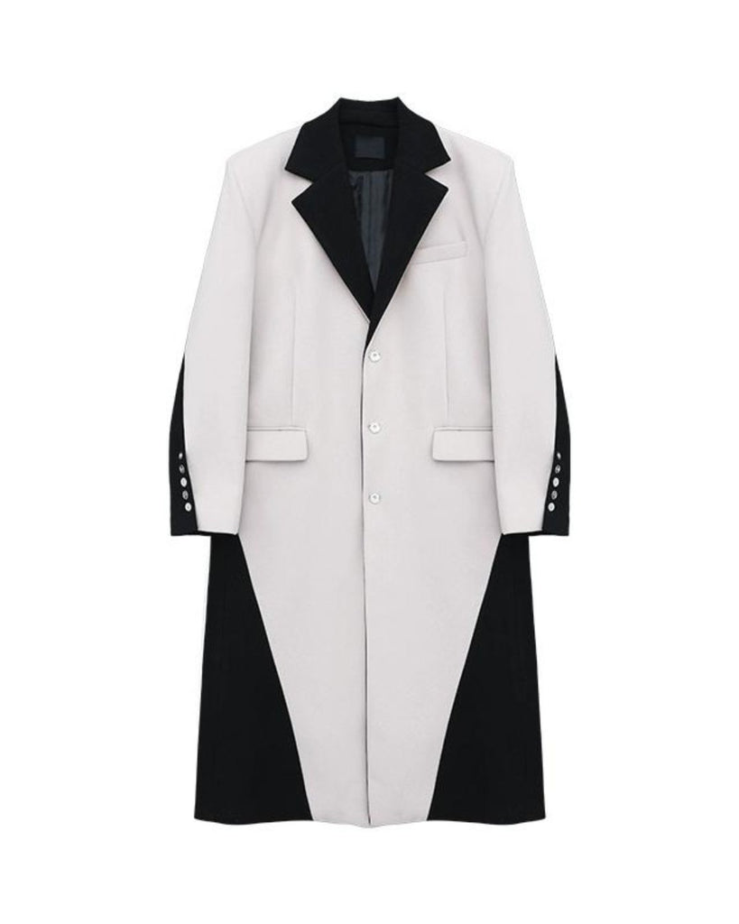 Bicolor Slim Long Coat CBJ0047 - KBQUNQ｜ファッション通販