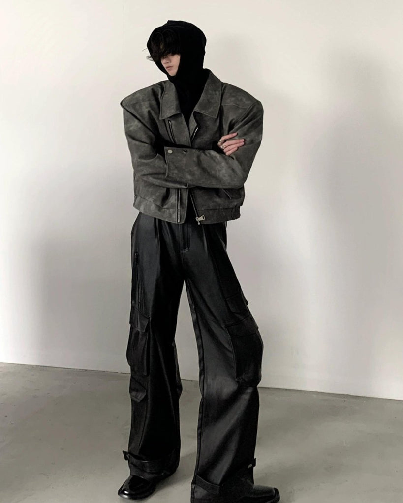 Big Silhouette Faux Leather Blouson AUW0007 - KBQUNQ｜ファッション通販