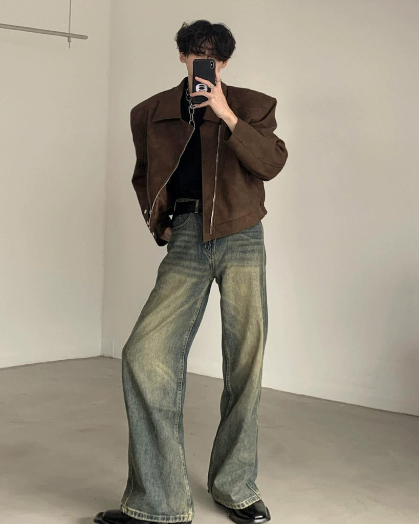 Big Silhouette Faux Leather Blouson AUW0007 - KBQUNQ｜ファッション通販