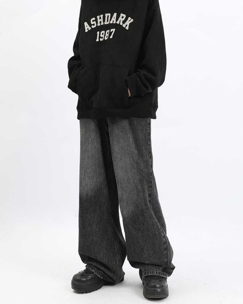Black Loose Draped Straight Pants ASD0040 - KBQUNQ｜韓国メンズファッション通販サイト