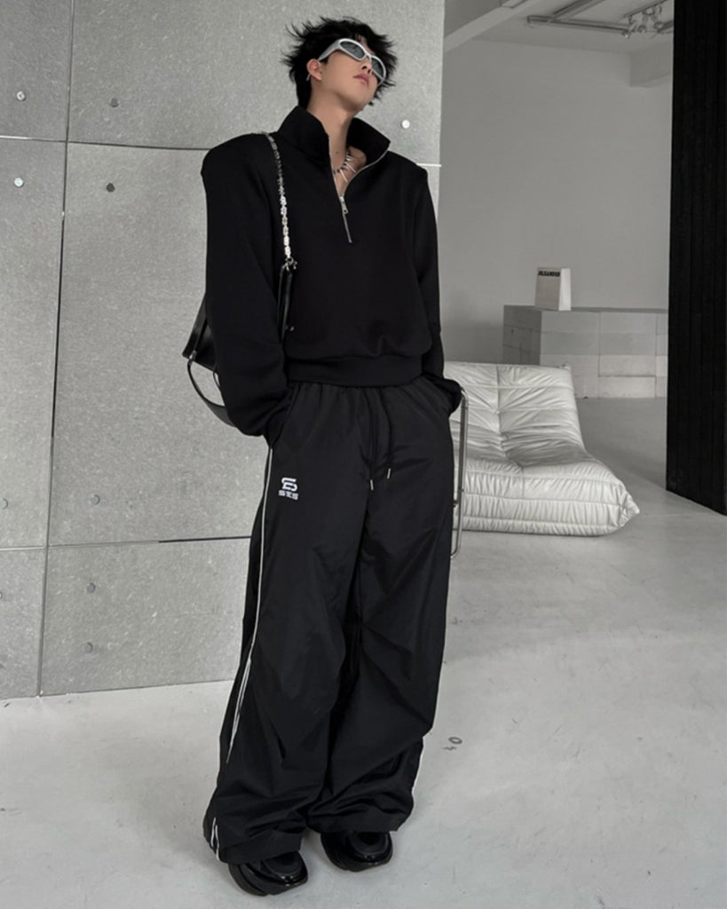 Black Side Striped Pants TNS0055 - KBQUNQ｜韓国メンズファッション通販サイト
