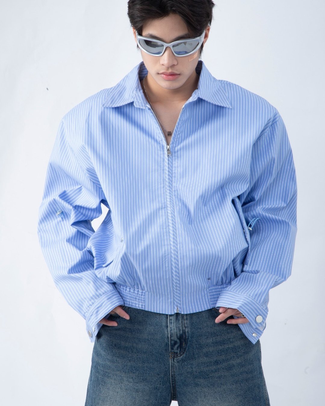 Blue Stripe Harrington Jacket P1O0003 – KBQUNQ｜ファッション通販