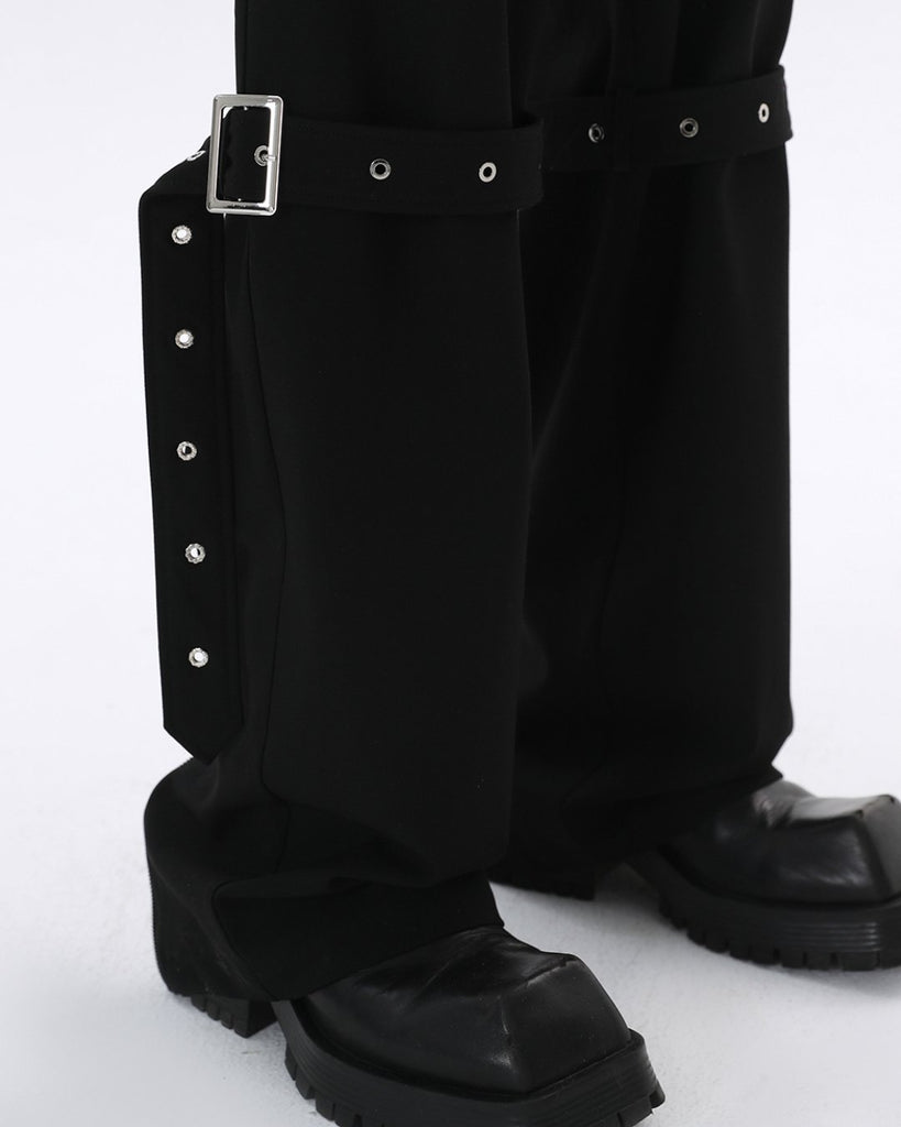 Bondage Belt Wide Pants HAR0003 - KBQUNQ｜韓国メンズファッション通販サイト