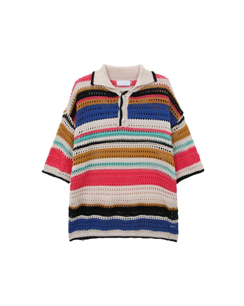 Border Summer Polo Shirt CBJ0015 - KBQUNQ｜韓国メンズファッション通販サイト