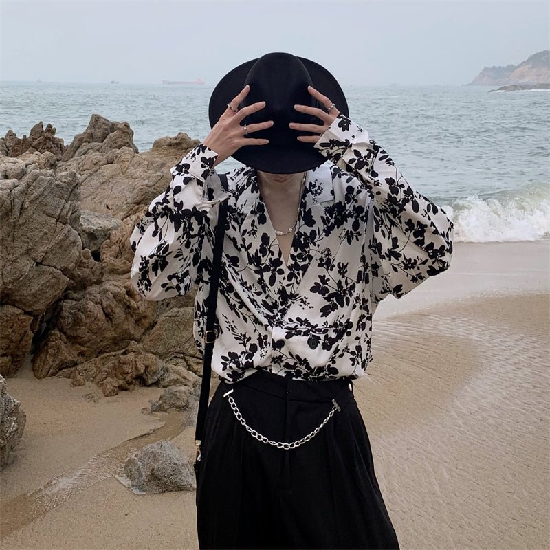 BOTANICAL PATTERN SHIRT【KBQ446】 - KBQUNQ｜韓国メンズファッション通販サイト
