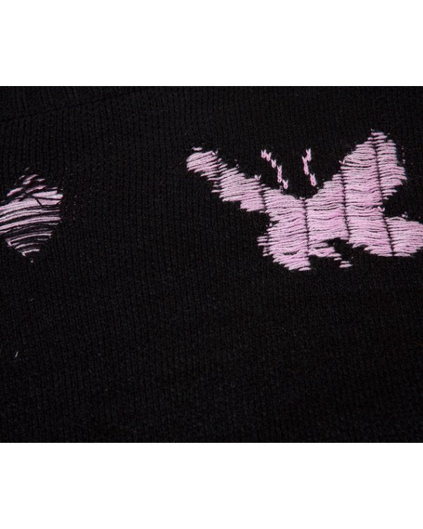 Butterfly Jacquard Knitted Cardigan NHH0003 - KBQUNQ｜韓国メンズファッション通販サイト