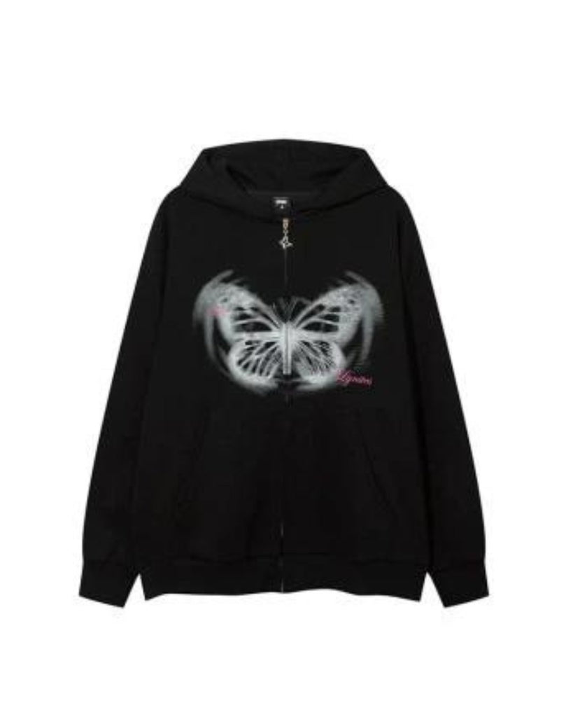 Butterfly Oversize Zipper Hoodies VGD0008 - KBQUNQ｜ファッション通販