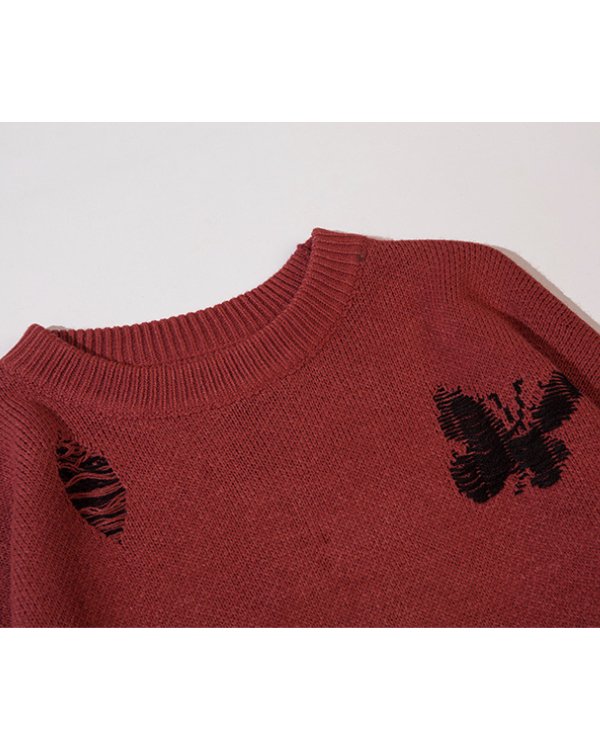 Butterfly Oversized Knit NHH0006 - KBQUNQ｜韓国メンズファッション通販サイト