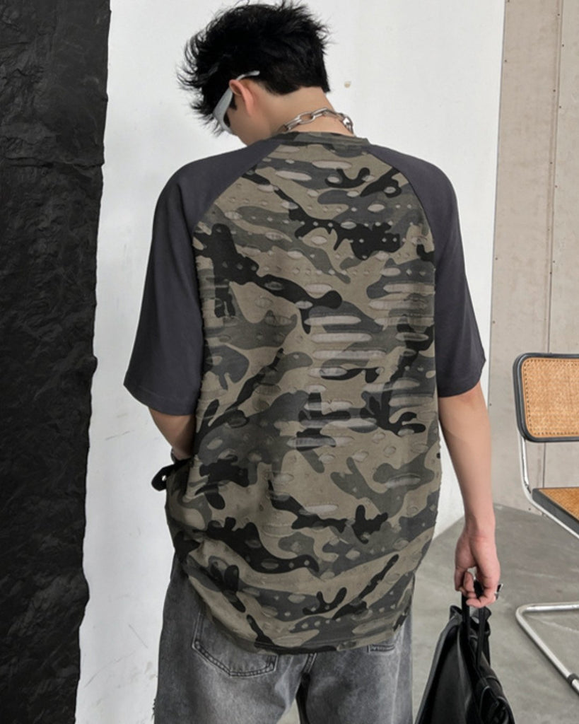 Camouflage Metal Design T-Shirt TNS0125 - KBQUNQ｜韓国メンズファッション通販サイト