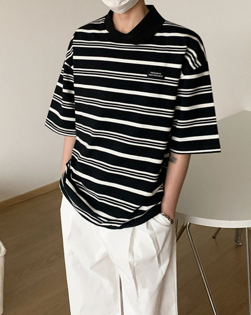 Casual Border Polo Shirt VCH0107 - KBQUNQ｜韓国メンズファッション通販サイト