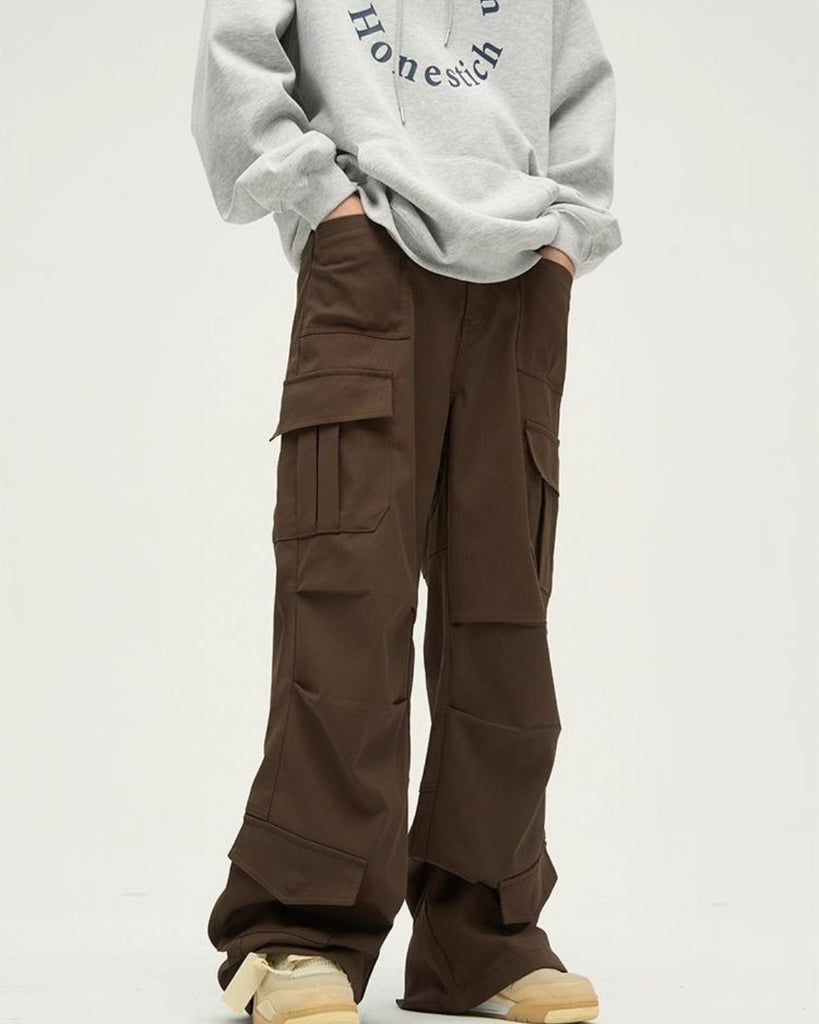 Casual Loose Cargo Pants 77F0002 - KBQUNQ｜韓国メンズファッション通販サイト