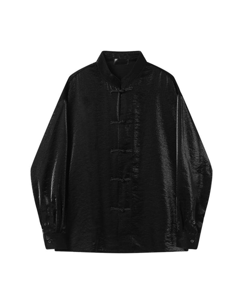 Casual Loose Stand Collar Shirt BKC0203 - KBQUNQ｜ファッション通販