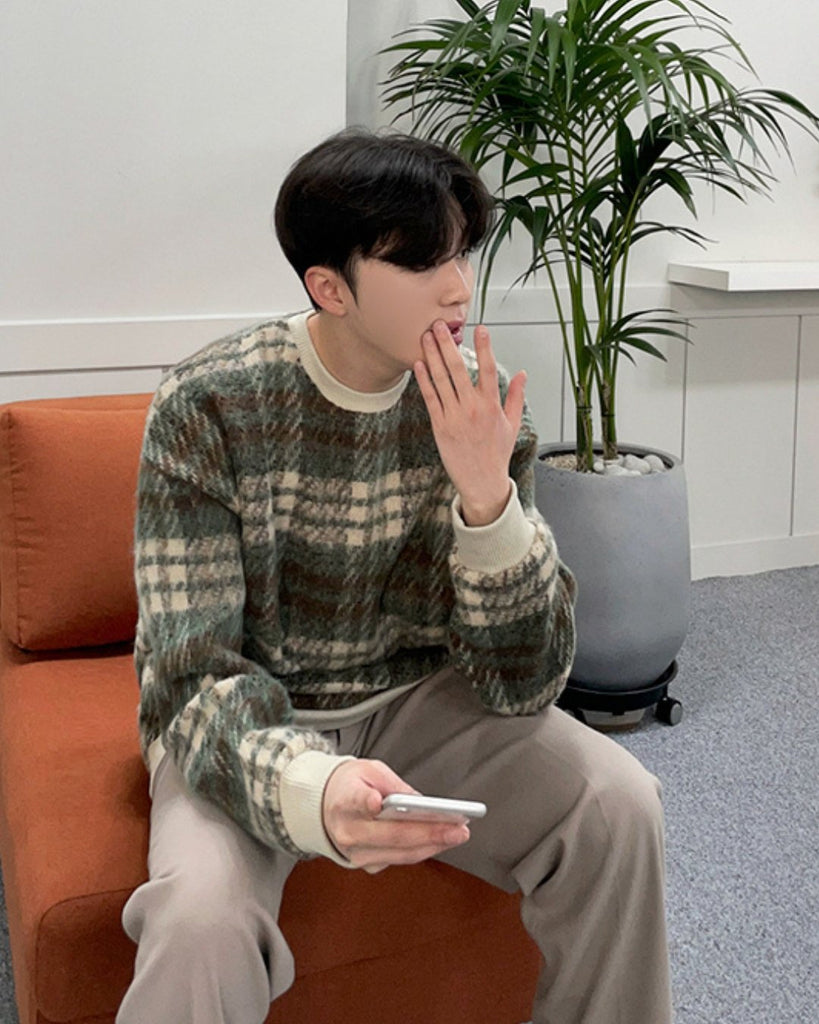 CASUAL MOHAIR KNIT KBQ0565 - KBQUNQ｜韓国メンズファッション通販サイト