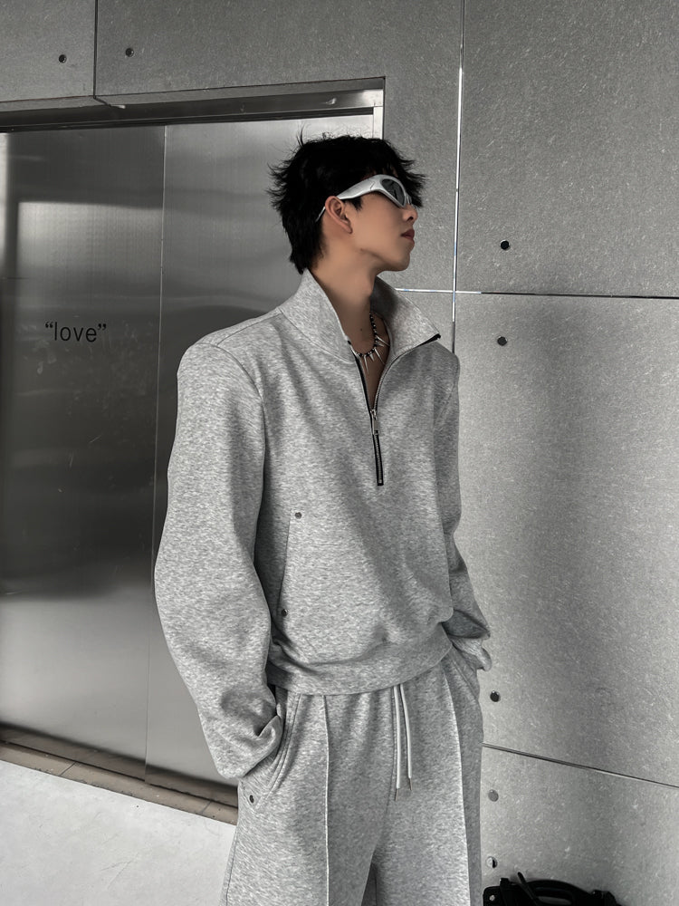 Casual Sweat Half Zip & Sweatpants TNS0058 - KBQUNQ｜韓国メンズファッション通販サイト