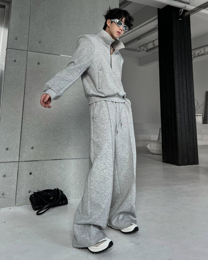 Casual Sweat Half Zip & Sweatpants TNS0058 - KBQUNQ｜韓国メンズファッション通販サイト