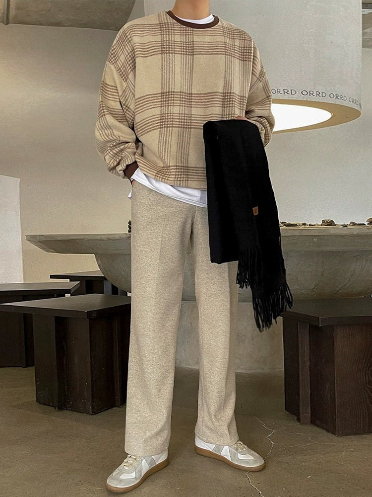 Check Jacquard Crewneck Knit VCH0144 - KBQUNQ｜ファッション通販
