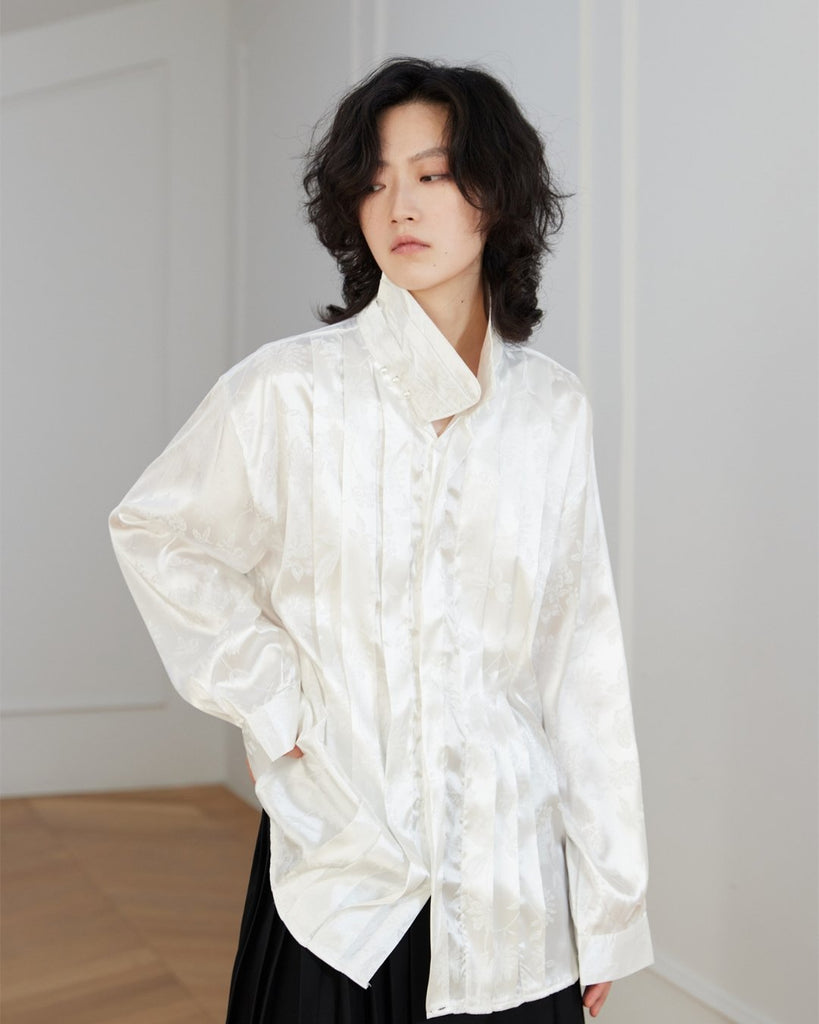 China Pleated Shirt SVN0012 - KBQUNQ｜韓国メンズファッション通販サイト