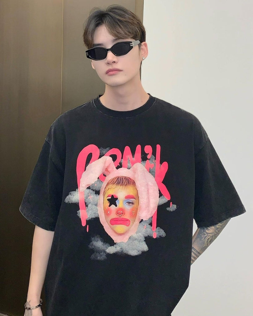 Clown Print T-Shirt CBJ0030 - KBQUNQ｜韓国メンズファッション通販サイト