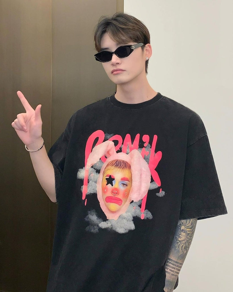 Clown Print T-Shirt CBJ0030 - KBQUNQ｜韓国メンズファッション通販サイト