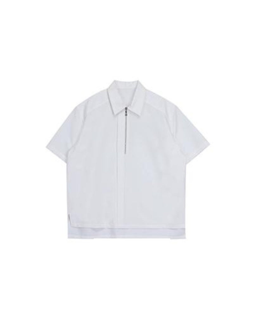 Collared Half Zip Short Sleeves HUD0055 - KBQUNQ｜韓国メンズファッション通販サイト