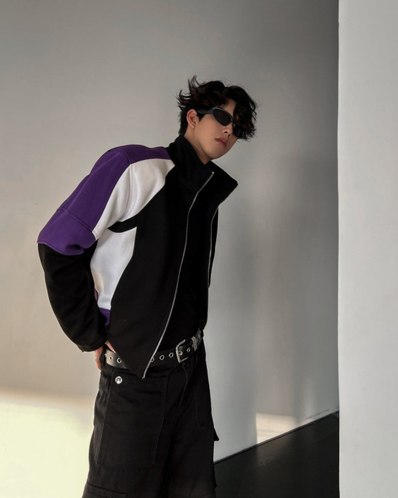 Color Block Jacket TNS0068 - KBQUNQ｜韓国メンズファッション通販サイト