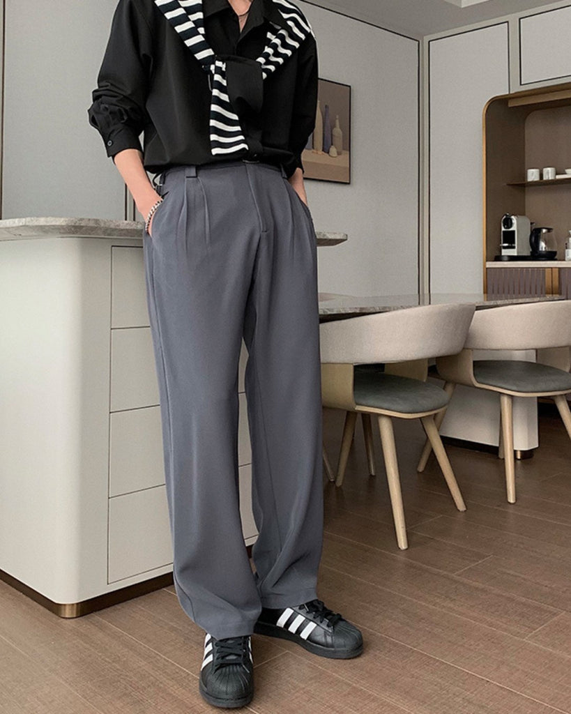 Cool Casual Straight Pants HUD0037 - KBQUNQ｜韓国メンズファッション通販サイト