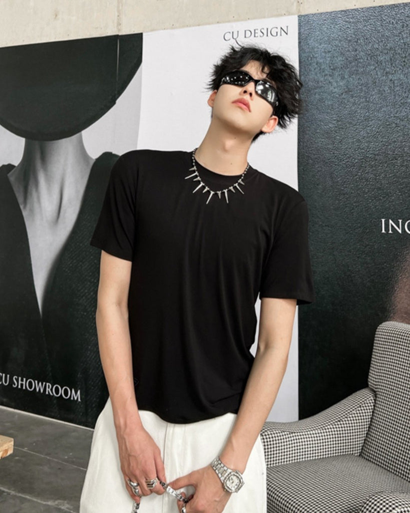 Cotton Short Tight T-Shirt TNS0126 - KBQUNQ｜韓国メンズファッション通販サイト